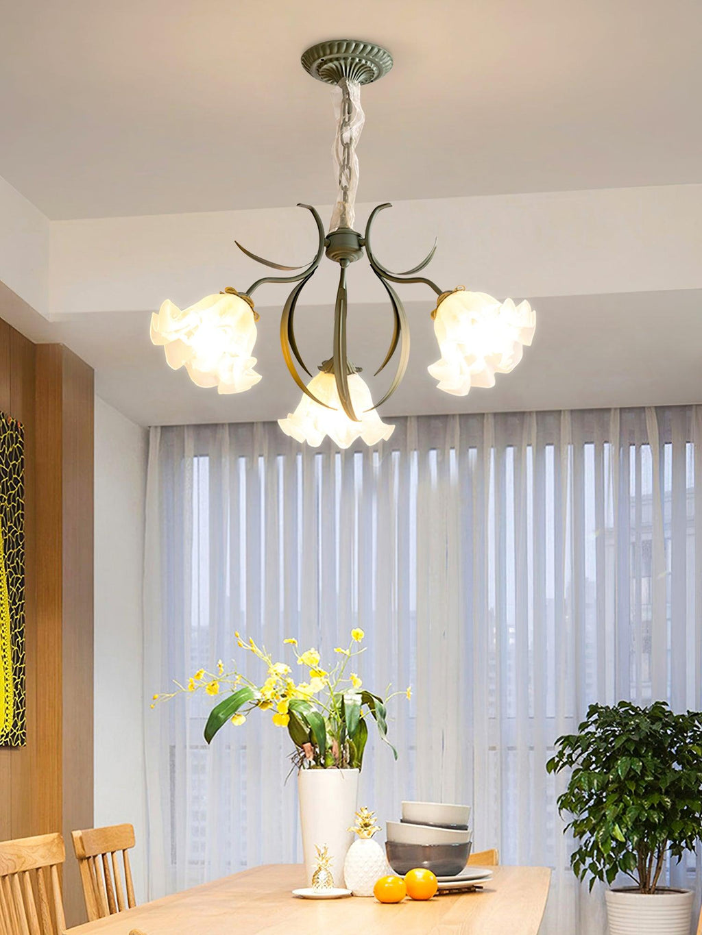 Lily of the Valley Flower Candelabrum Chandelier