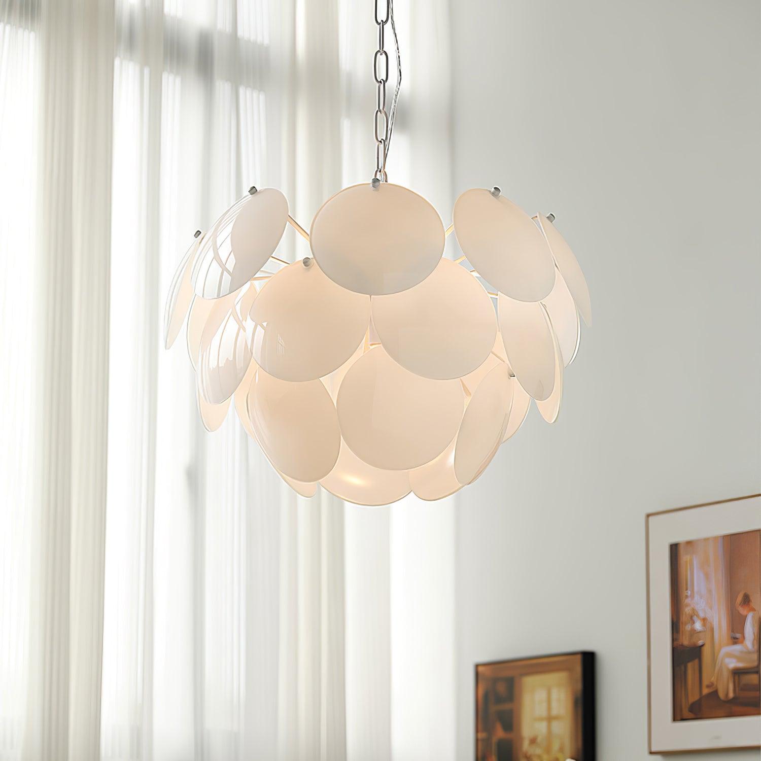 Luminous Petal Glass Gasolier Chandelier