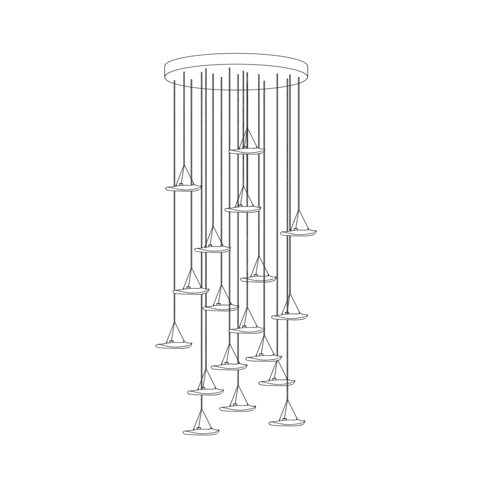 Manta Drift Chandelier