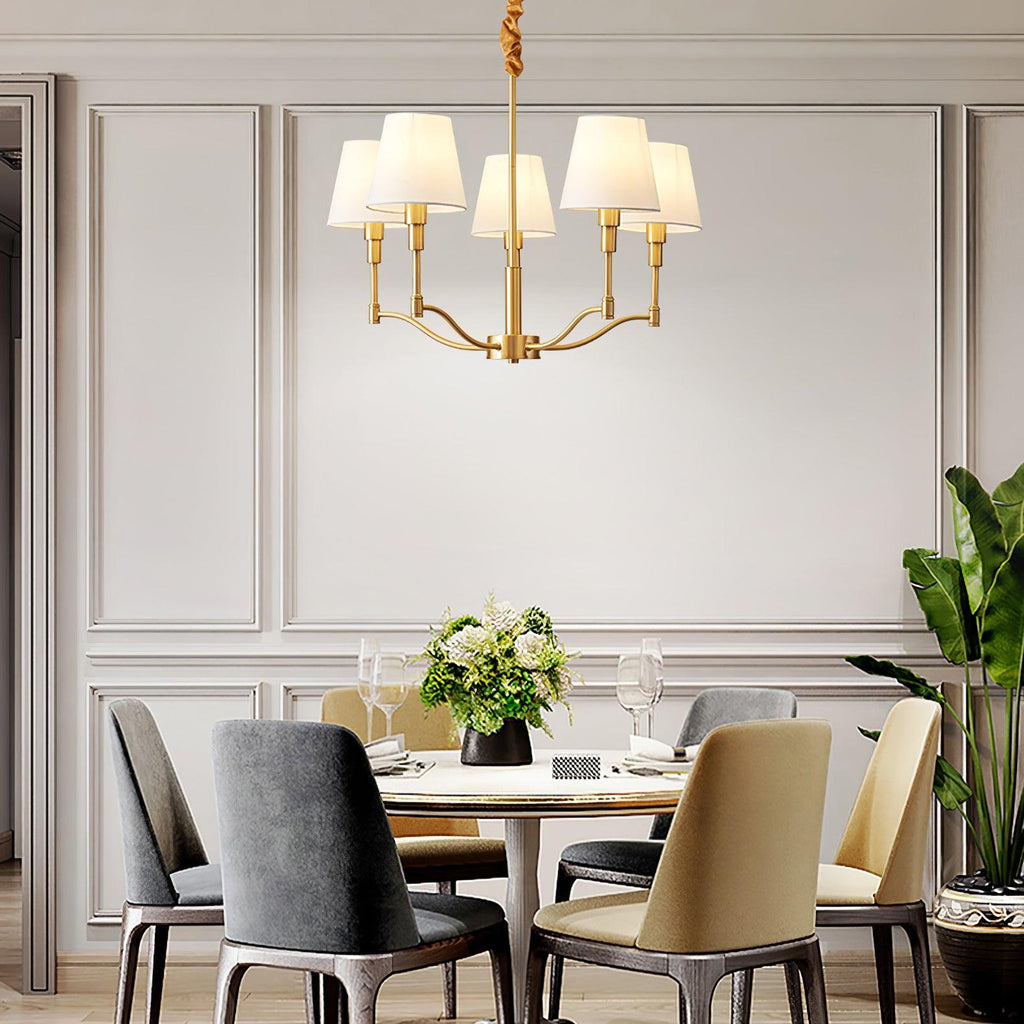 Meridian Mid Century Brass Pendant light Chandelier