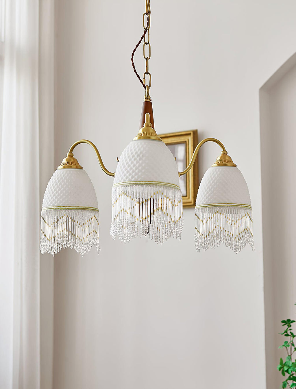 Mesh Tassel Glass Electrolier Chandelier