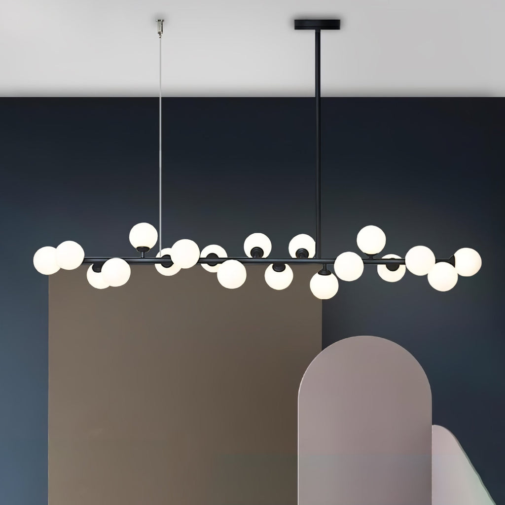 Linear Balls Gasolier Chandelier