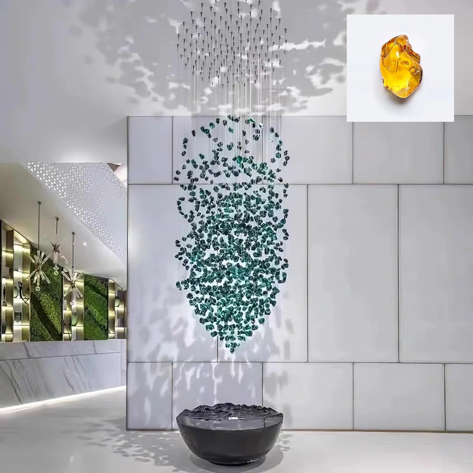 Multicolor Crystal Stone Electrolier Chandelier