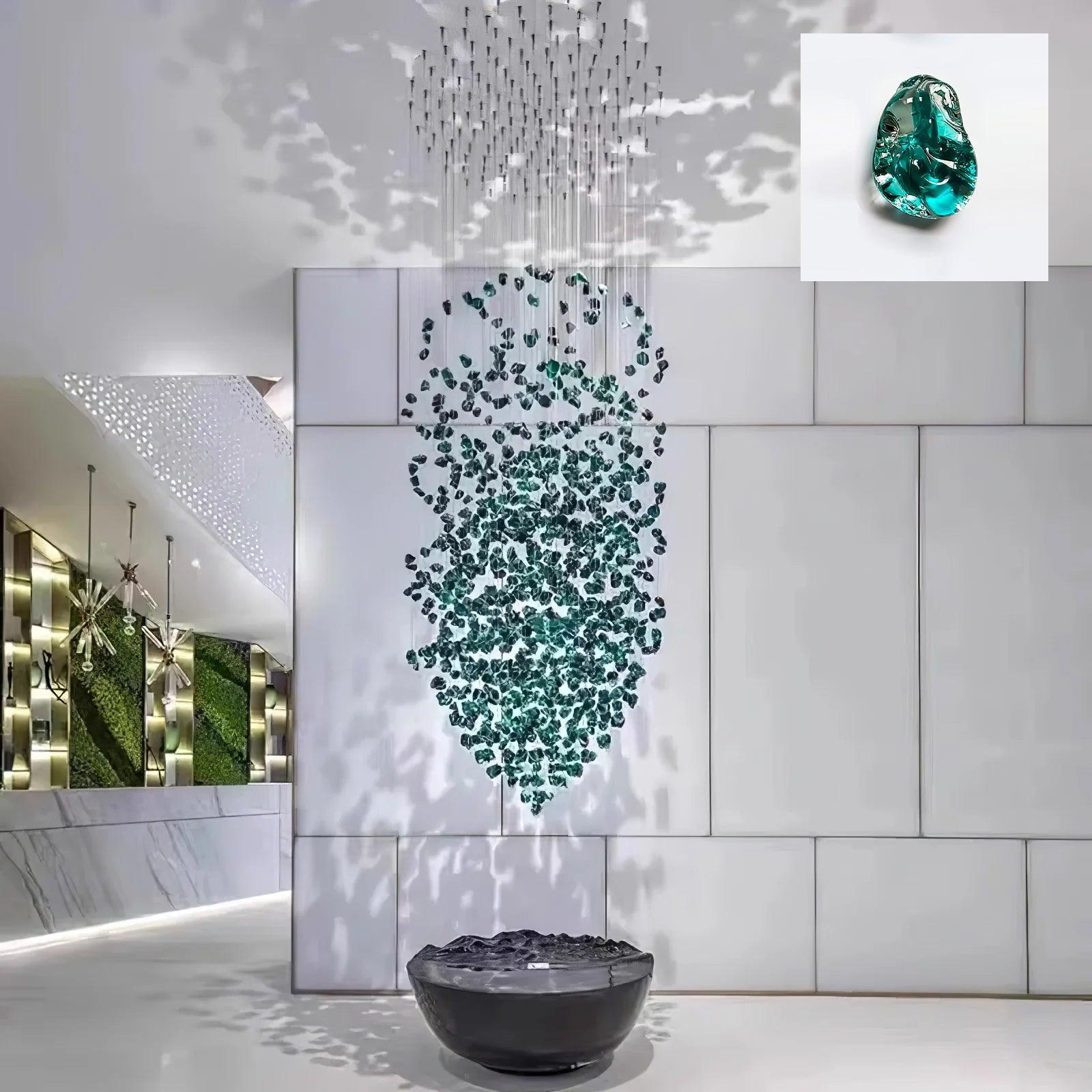 Multicolor Crystal Stone Electrolier Chandelier