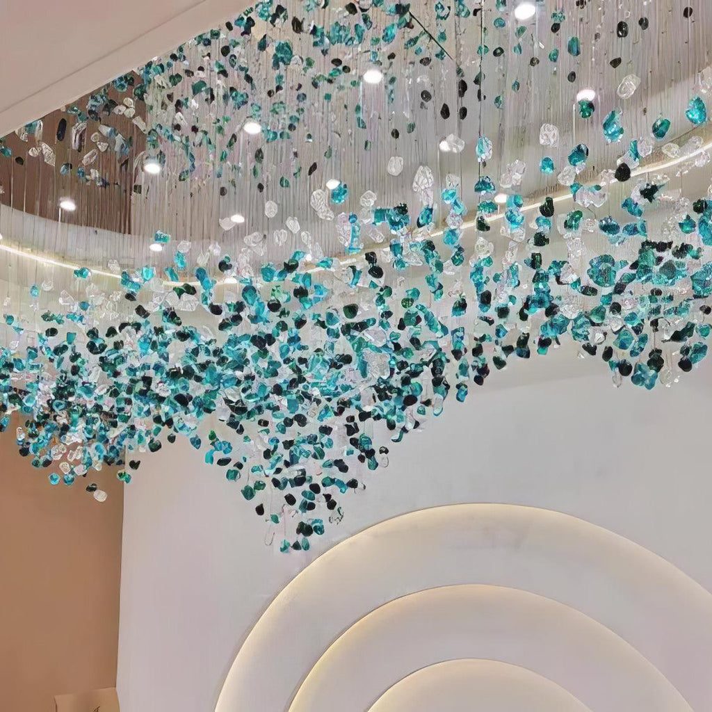 Multicolor Crystal Stone Electrolier Chandelier