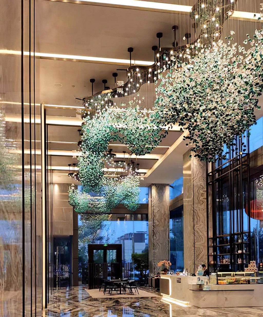 Multicolor Crystal Stone Electrolier Chandelier