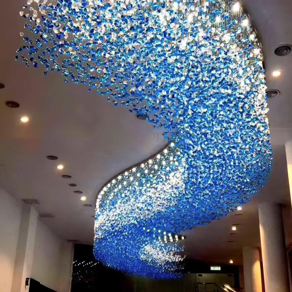 Multicolor Crystal Stone Electrolier Chandelier