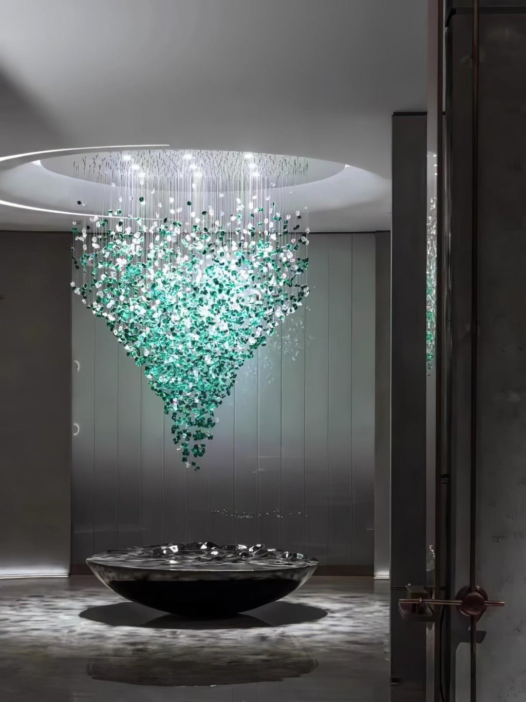 Multicolor Crystal Stone Electrolier Chandelier