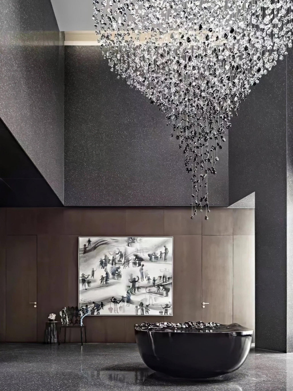 Multicolor Crystal Stone Electrolier Chandelier