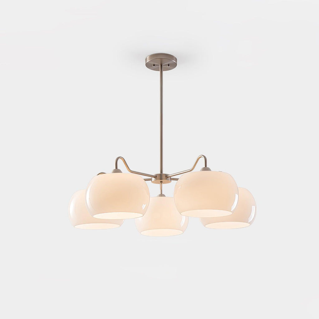 Nickel Glass Persimmon Ceiling fixture Chandelier