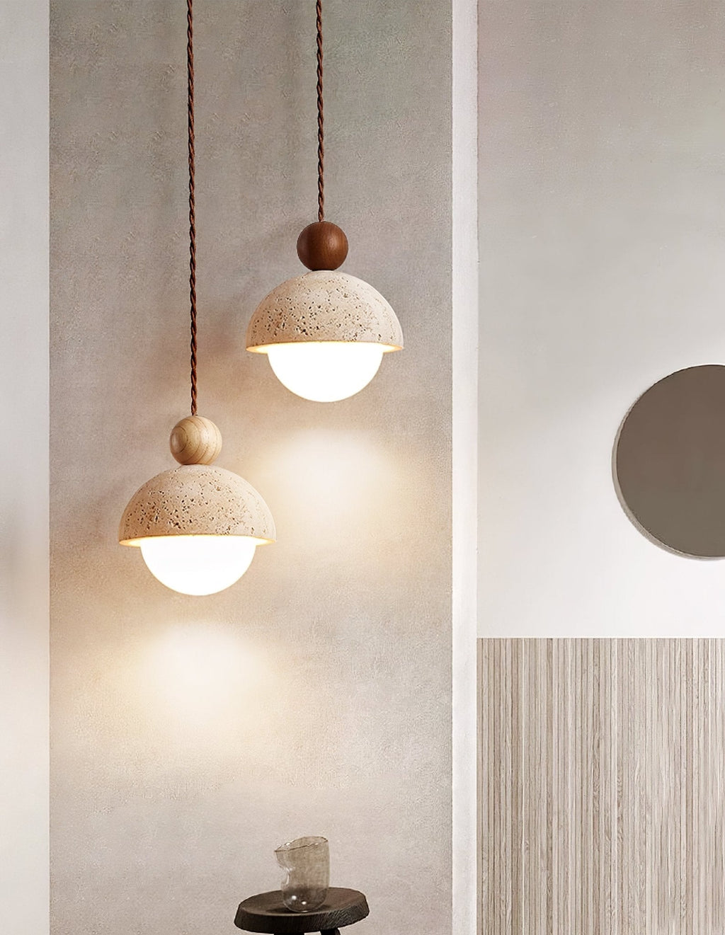 Niva Travertine Pendant Light