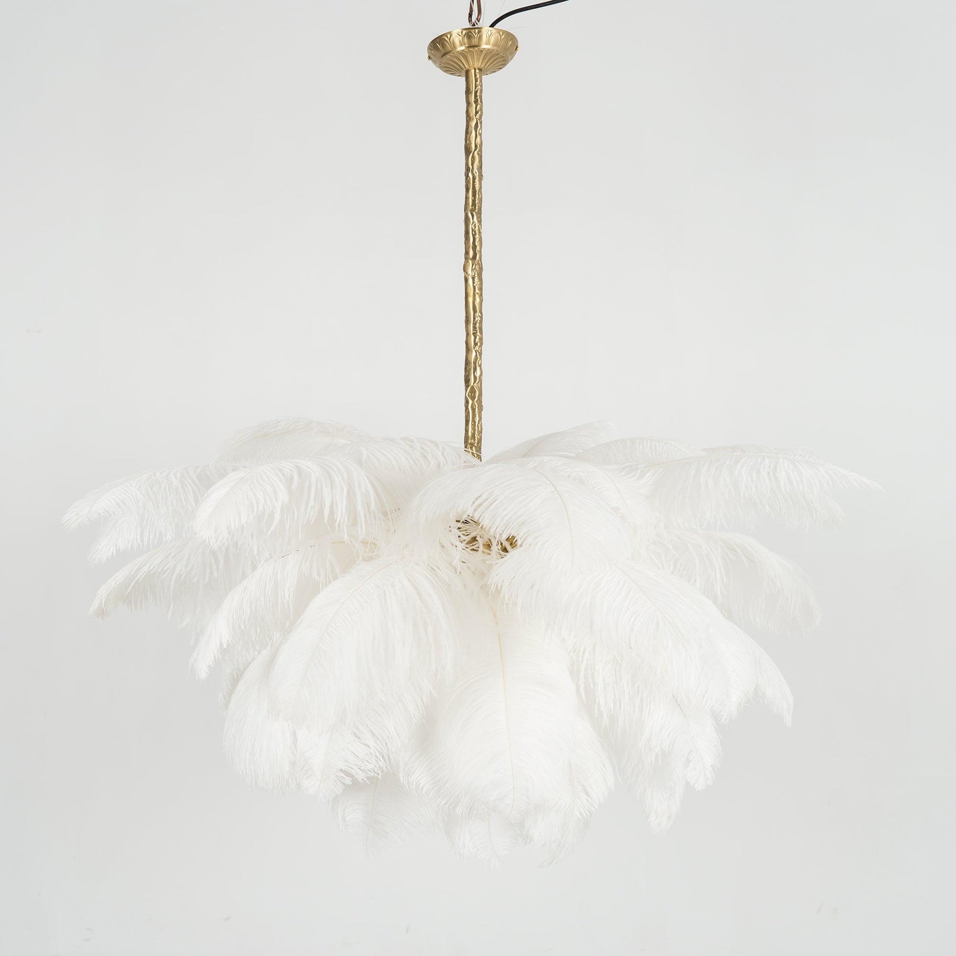 Ostrich Feather Gasolier Chandelier