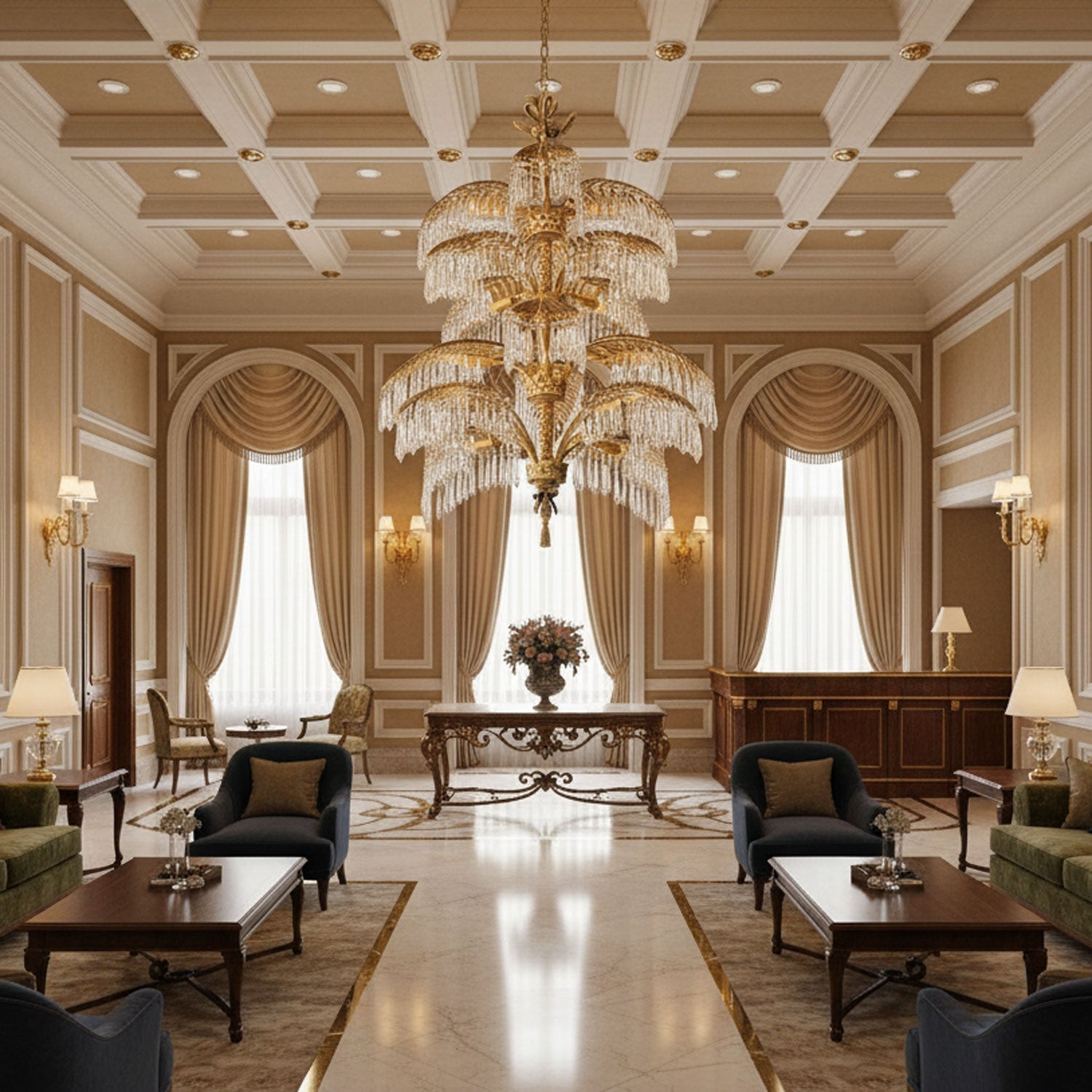 Palmera Brass Chandelier
