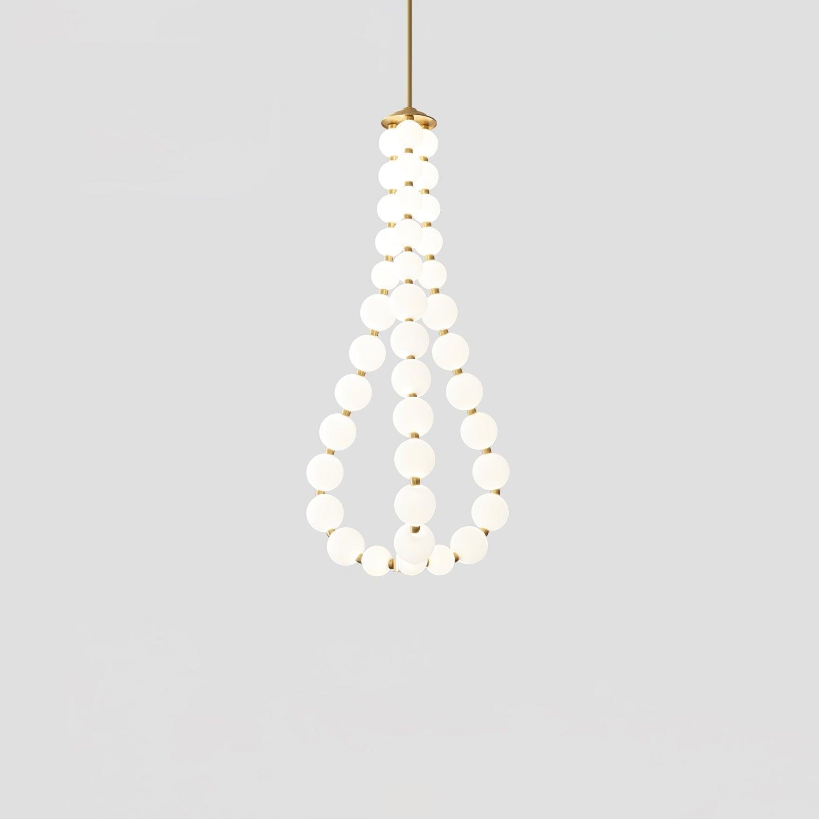 Glass Pearl Necklace Candelabrum Chandelier