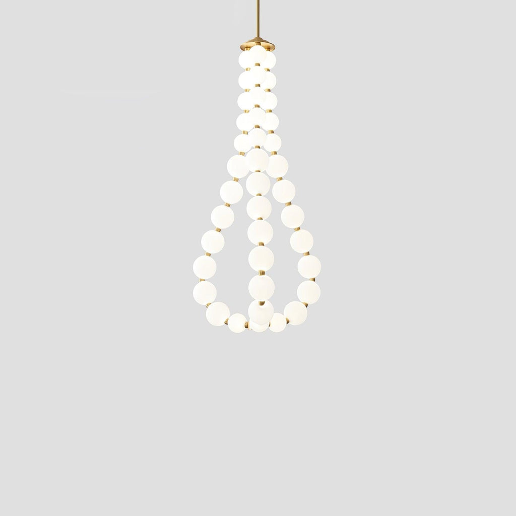 Glass Pearl Necklace Candelabrum Chandelier