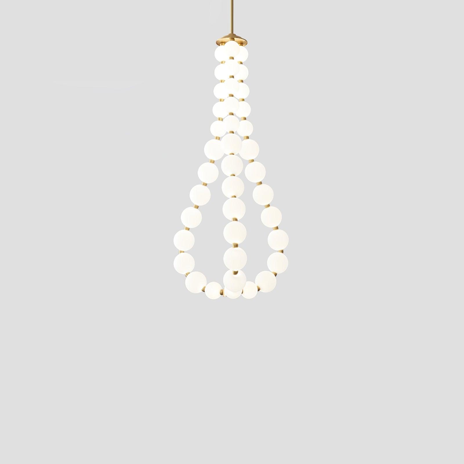 Glass Pearl Necklace Candelabrum Chandelier