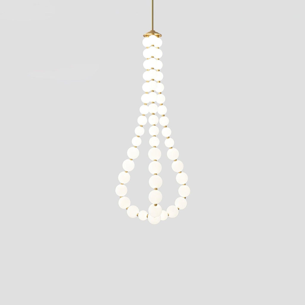 Glass Pearl Necklace Candelabrum Chandelier