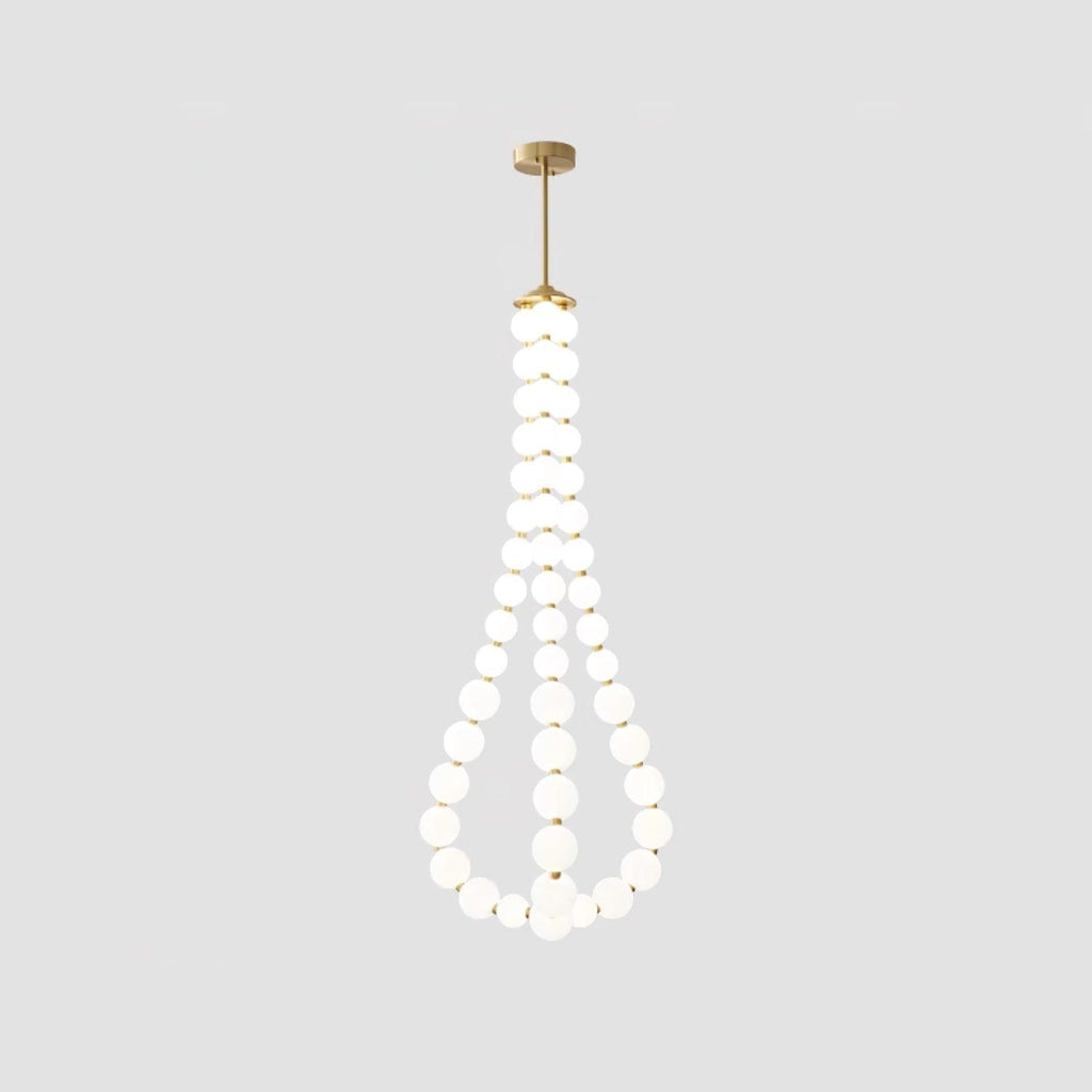 Glass Pearl Necklace Candelabrum Chandelier