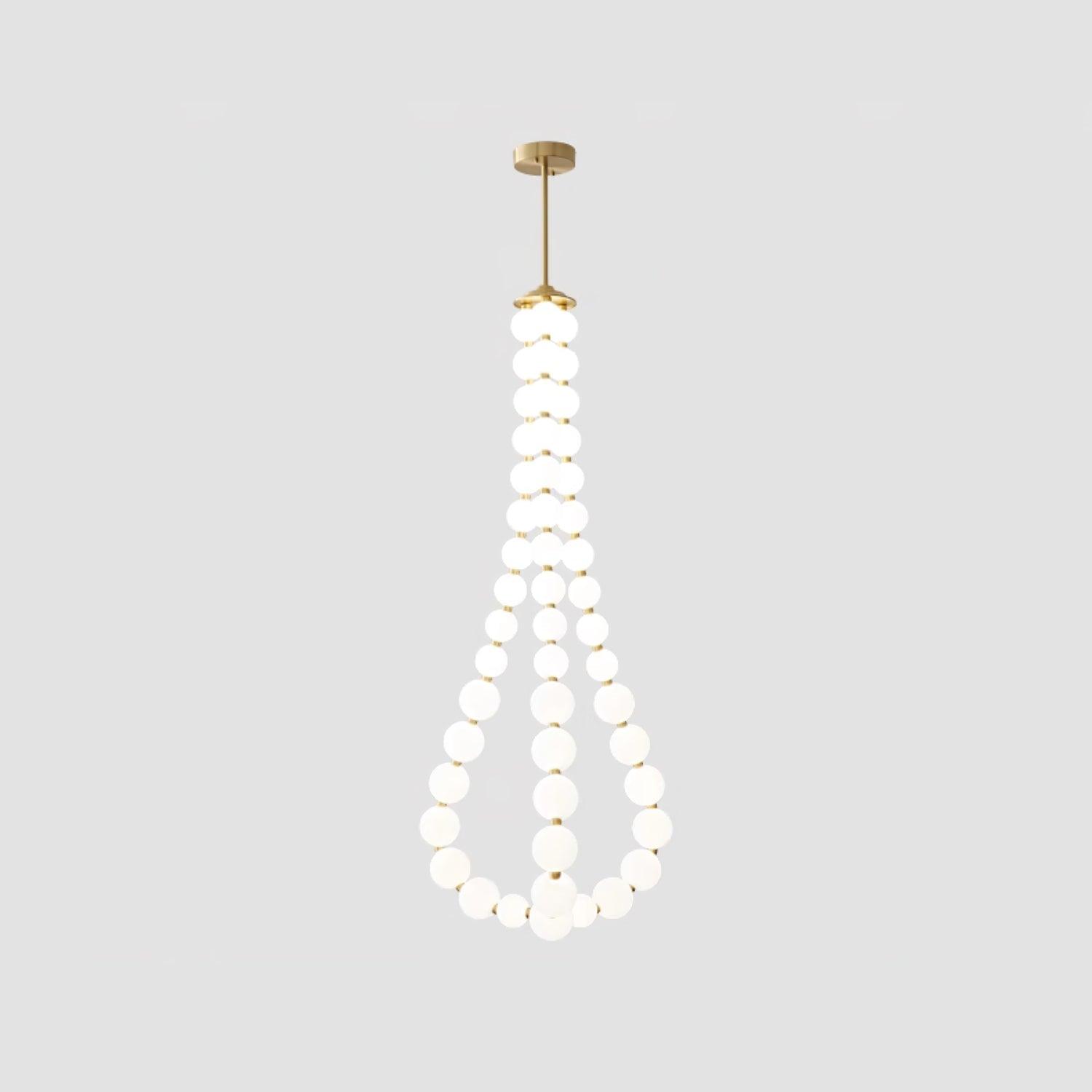 Glass Pearl Necklace Candelabrum Chandelier