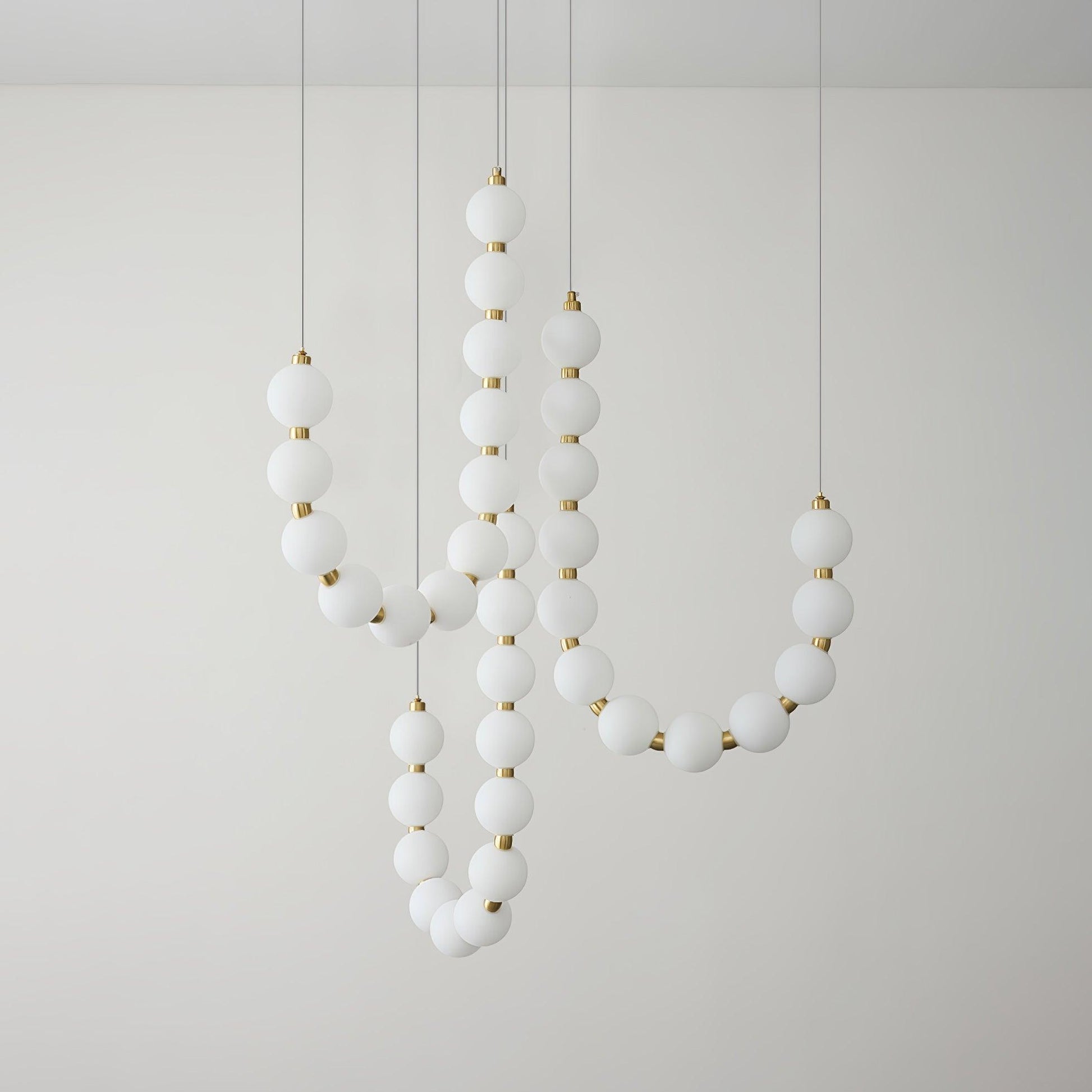 Glass Pearl Necklace Candelabrum Chandelier