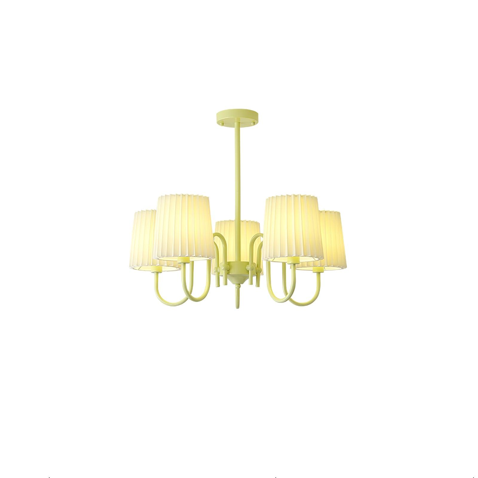 Pleated Fabric Matcha Pendant light Chandelier