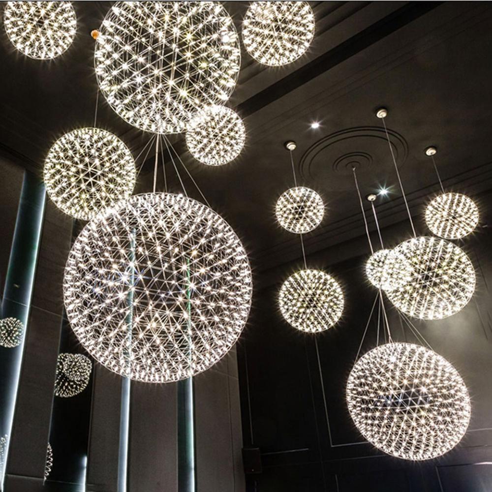 Gold Spark Ball Drop light Pendant Light