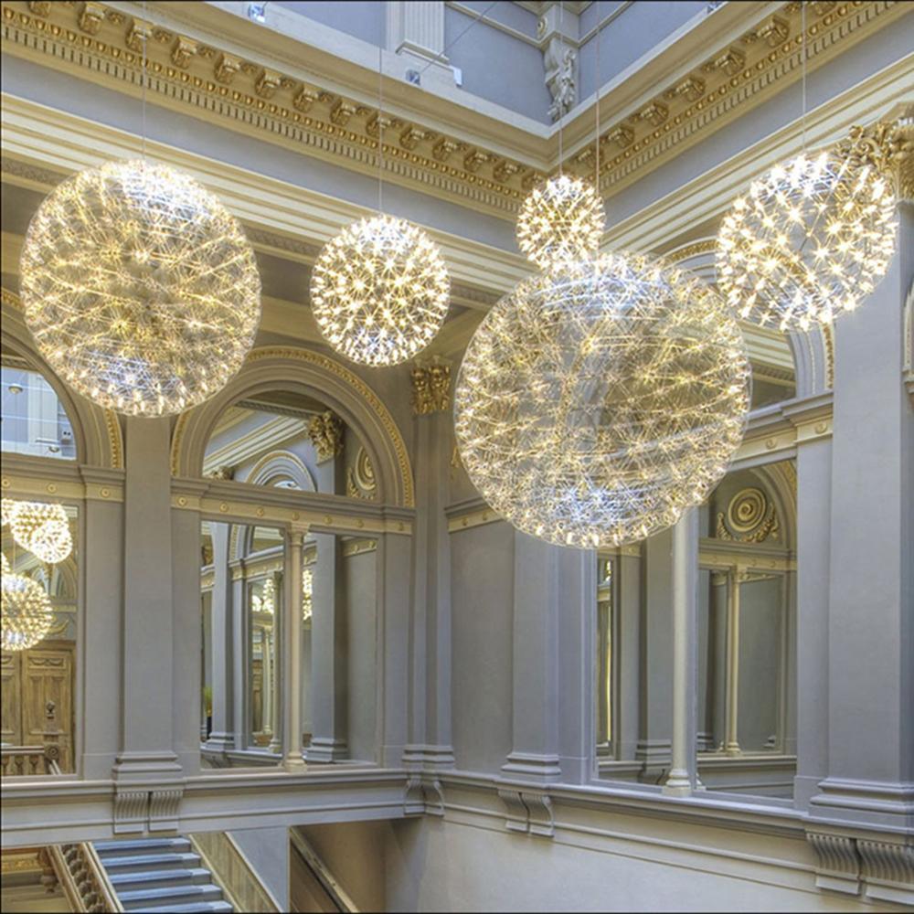 Gold Spark Ball Drop light Pendant Light