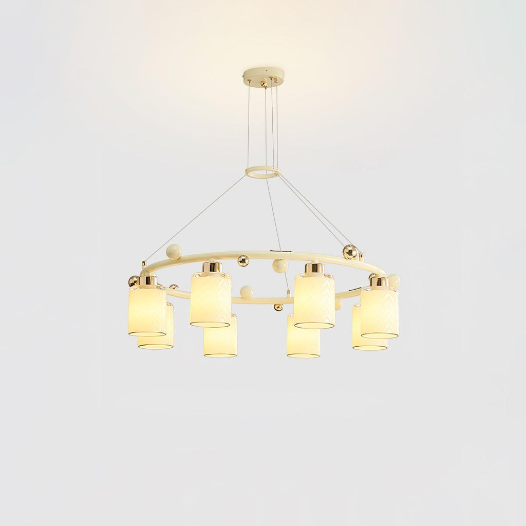 Ring Glass Cup Crown Chandelier