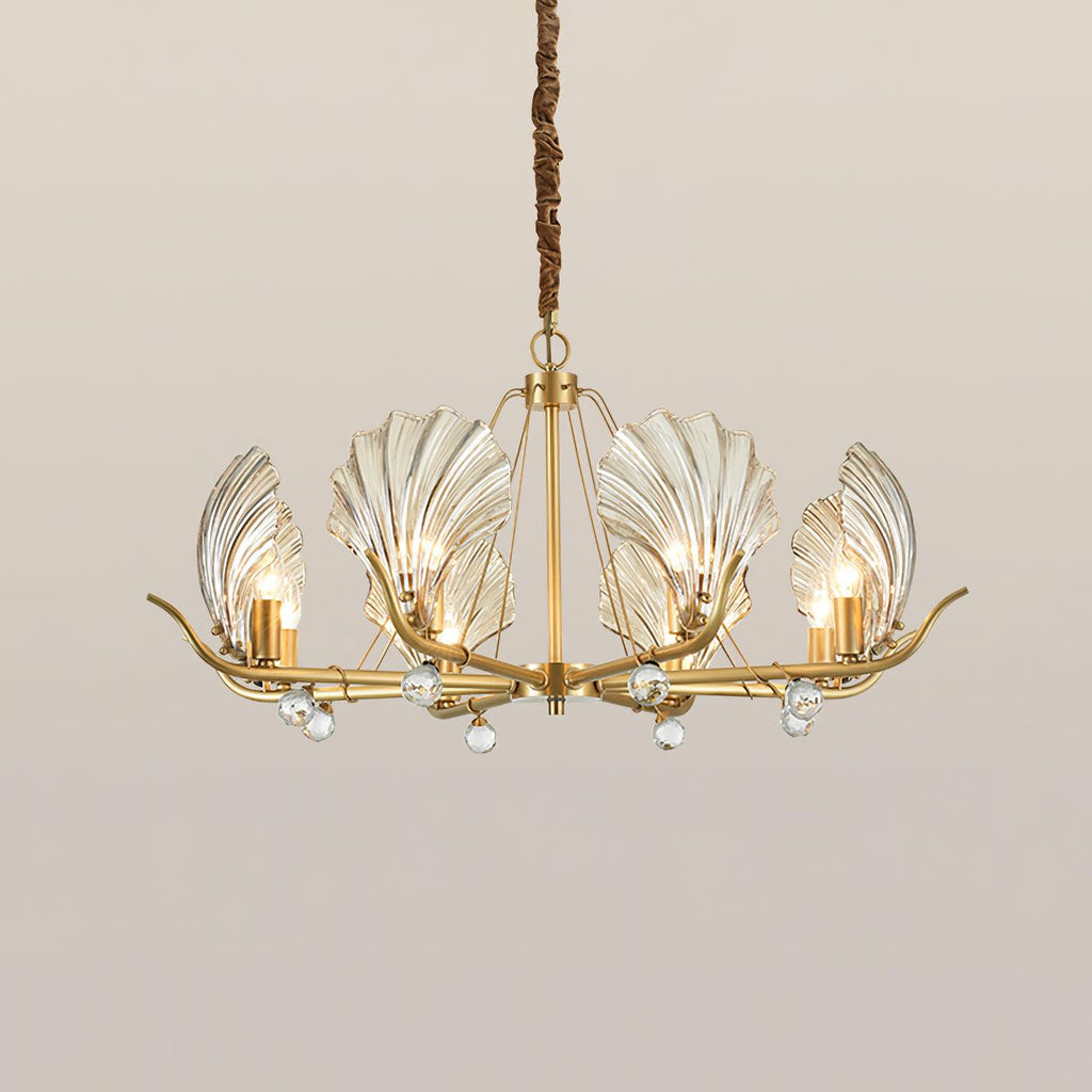 Shell Crystal Crown Chandelier