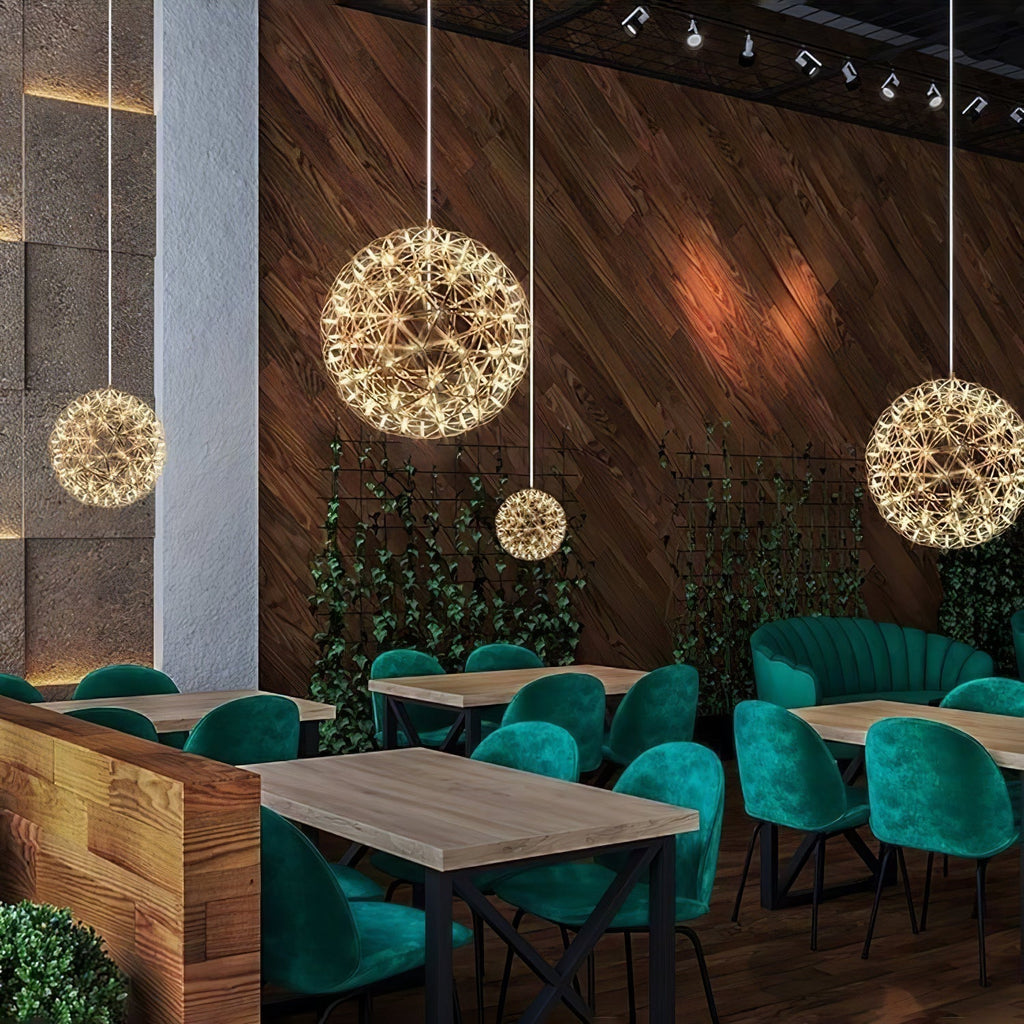 Gold Spark Ball Drop light Pendant Light