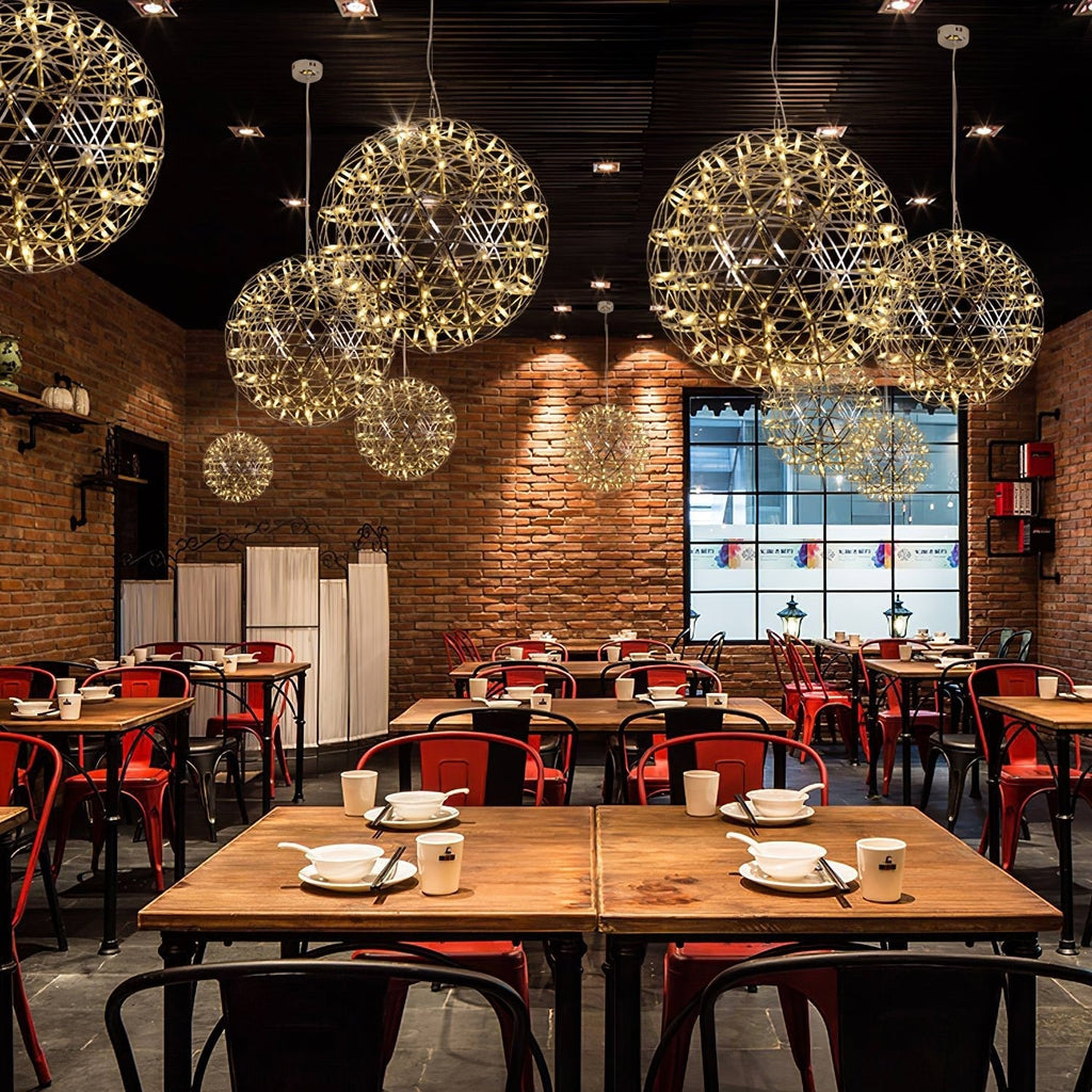 Gold Spark Ball Drop light Pendant Light