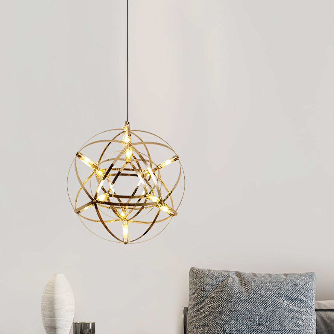 Gold Spark Ball Drop light Pendant Light