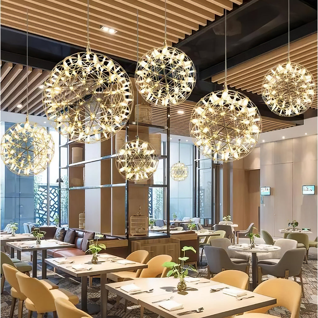 Gold Spark Ball Drop light Pendant Light