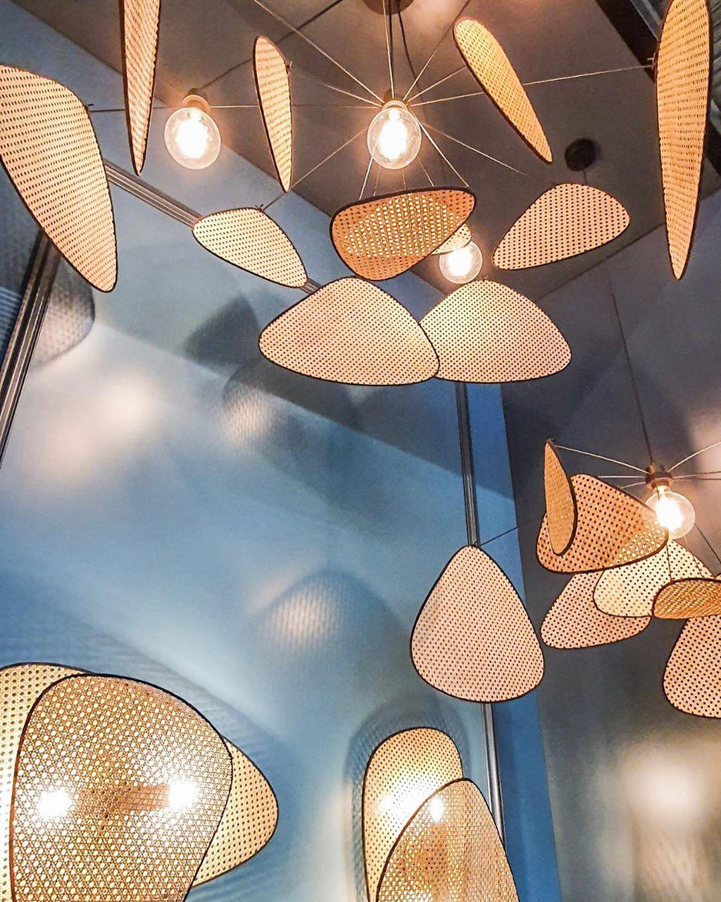 Screen Cannage Pendant Swag Light