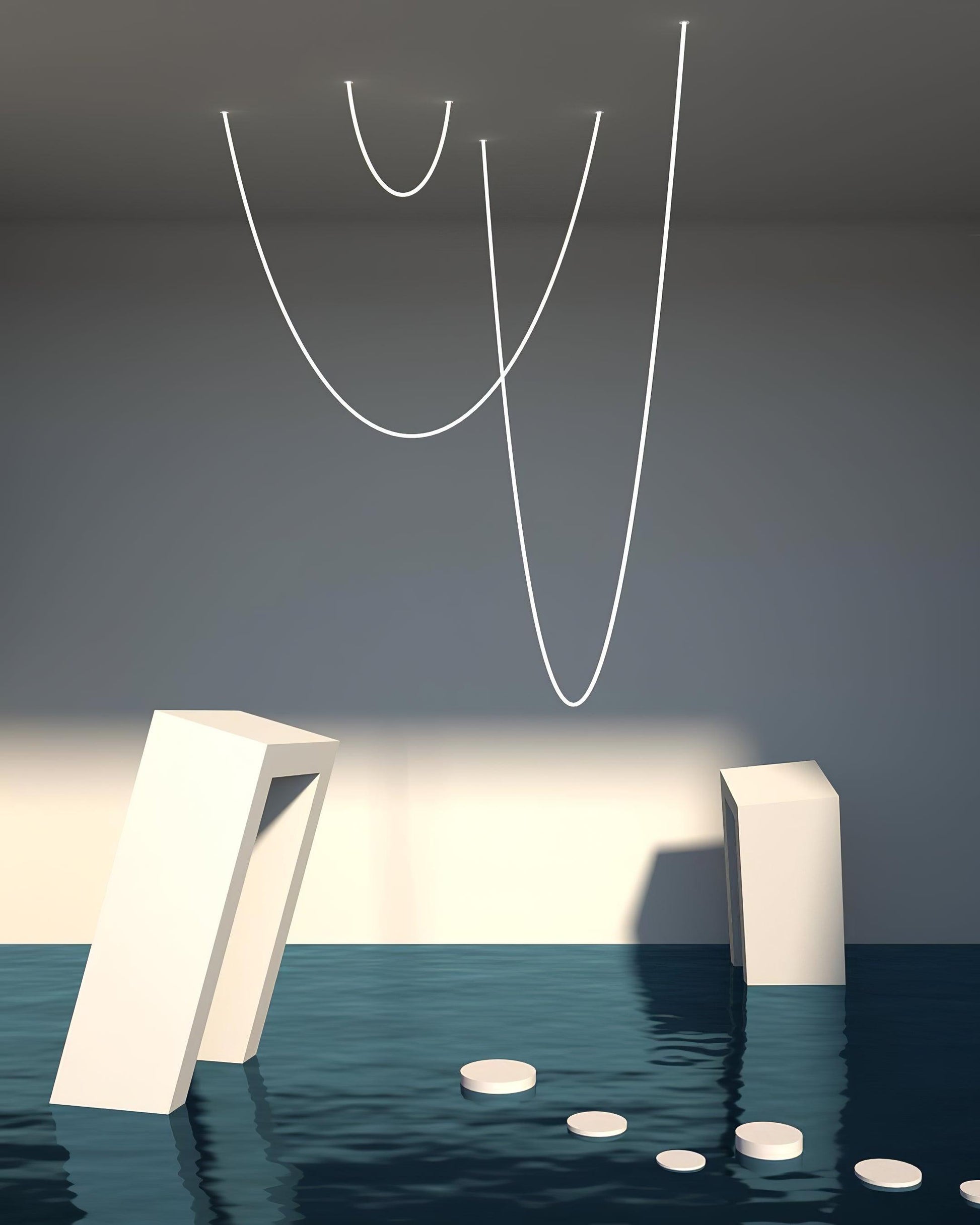 Flexible Curve Droplight Pendant Lamp