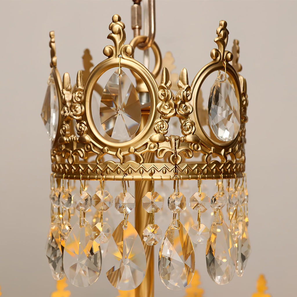 Vintage Crystal Crown Chandelier