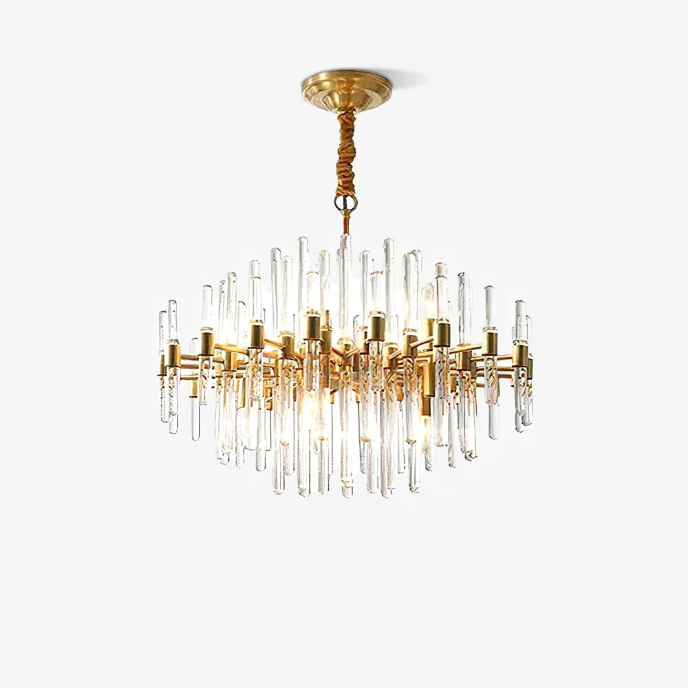 Vintage Antique Brass Electrolier Chandelier