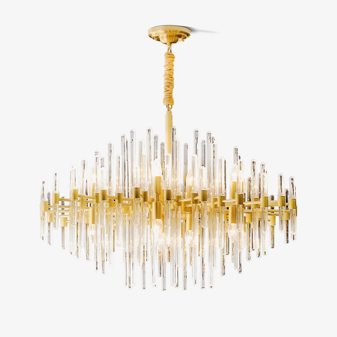 Vintage Antique Brass Electrolier Chandelier