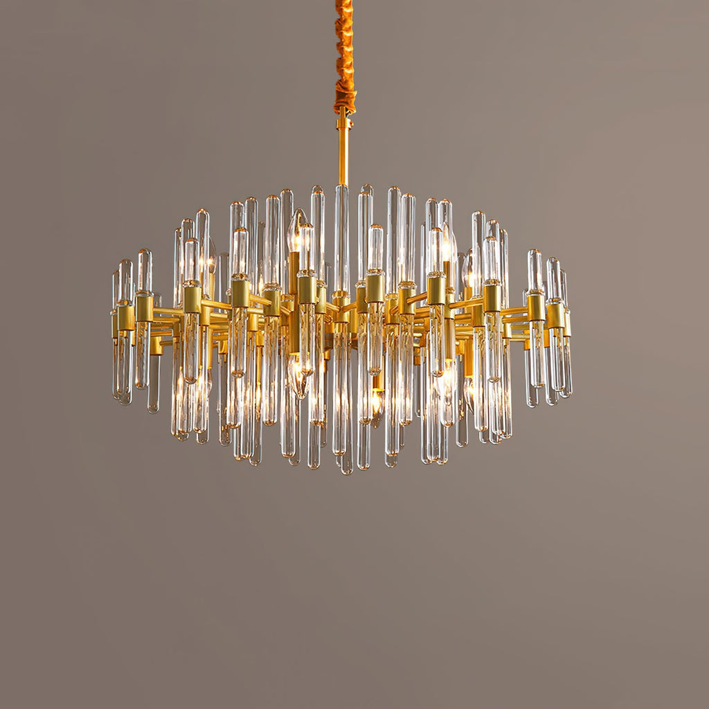 Vintage Antique Brass Electrolier Chandelier