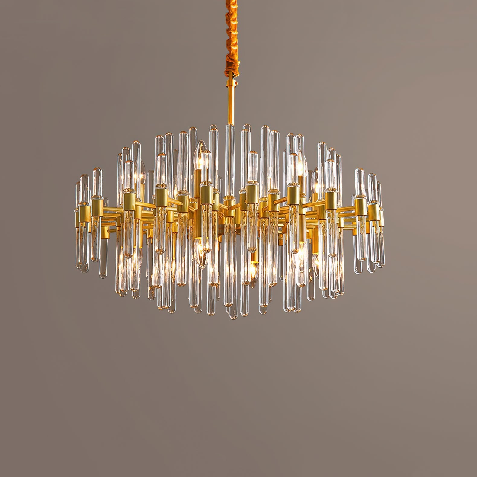 Vintage Antique Brass Electrolier Chandelier