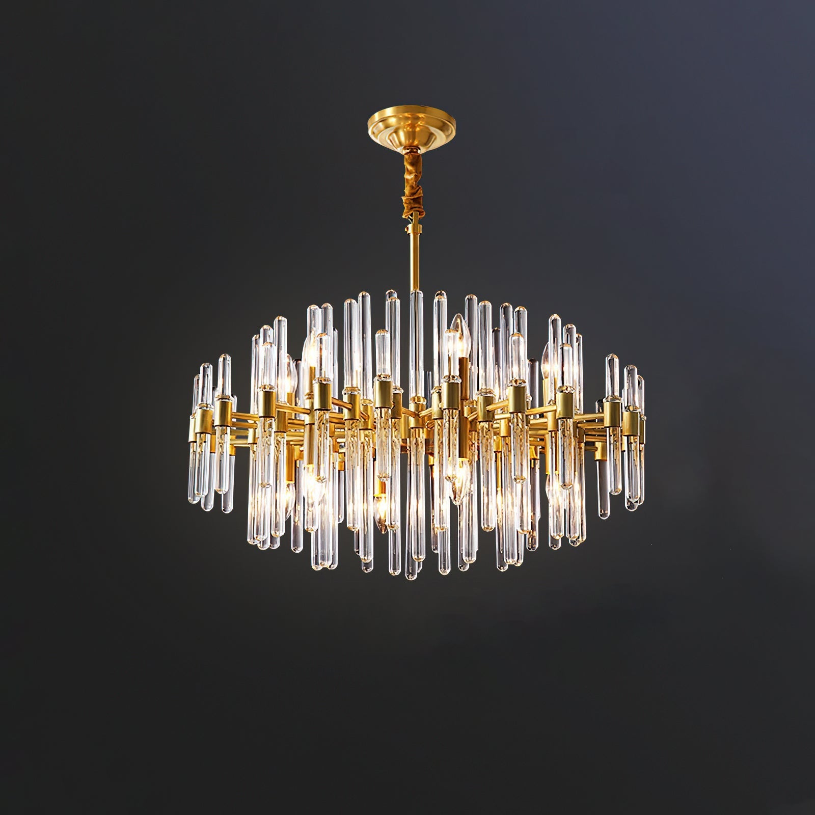 Vintage Antique Brass Electrolier Chandelier
