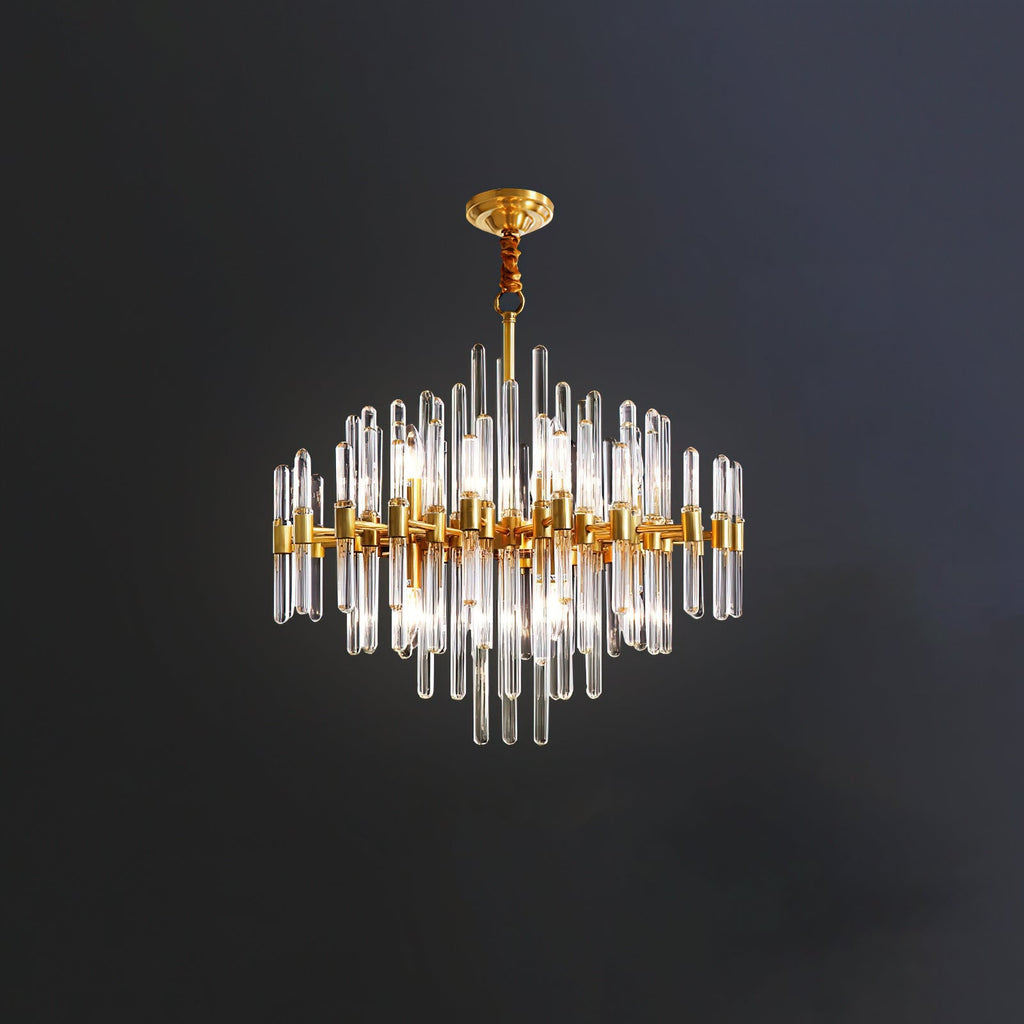 Vintage Antique Brass Electrolier Chandelier
