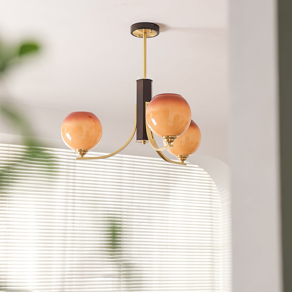 Vintage Caramel Globe Pendant light Chandelier
