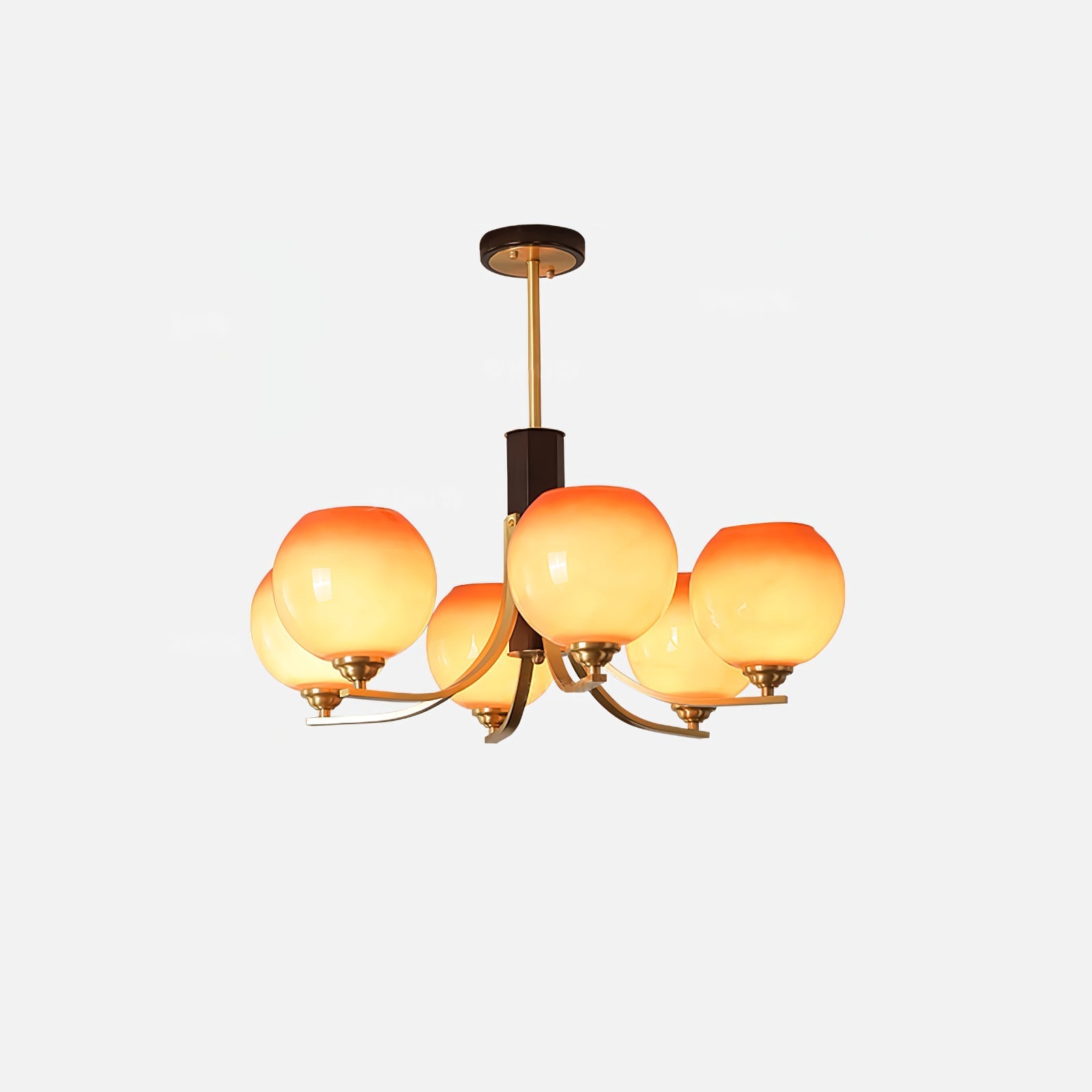 Vintage Caramel Globe Pendant light Chandelier