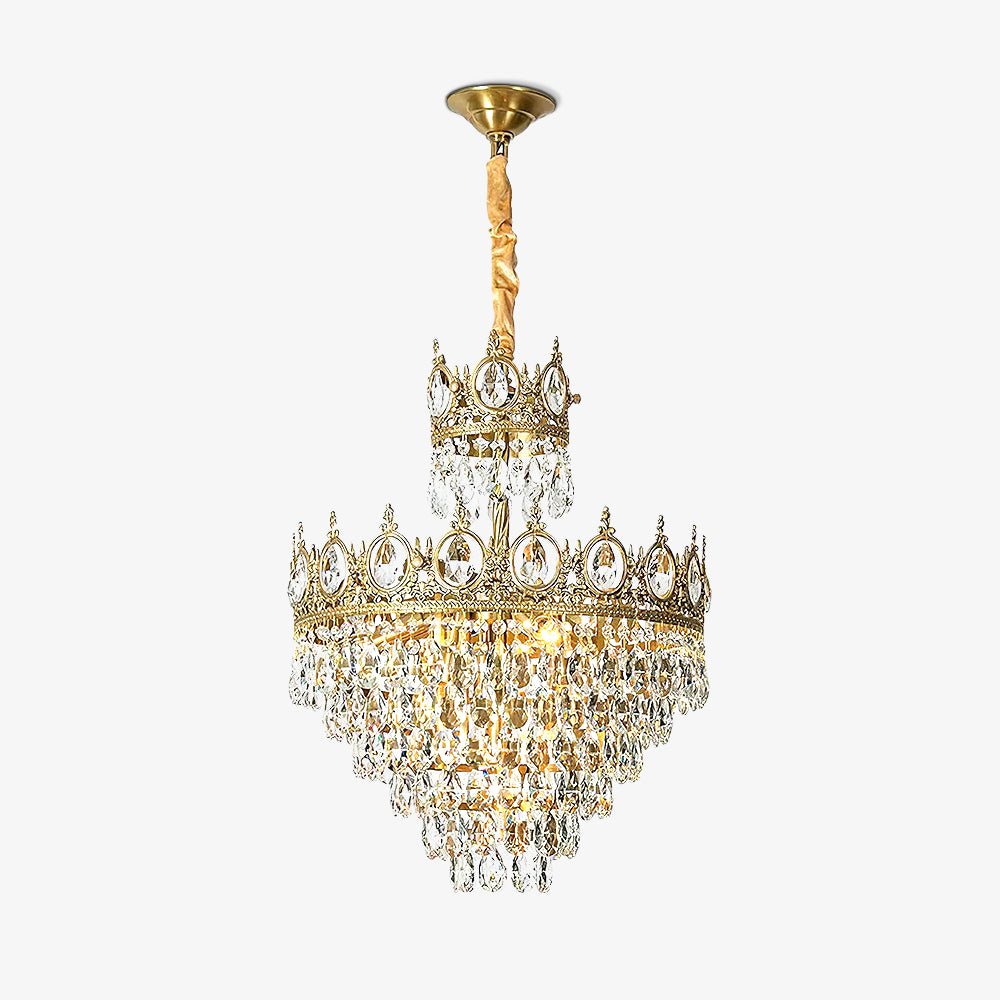 Vintage Crystal Crown Chandelier