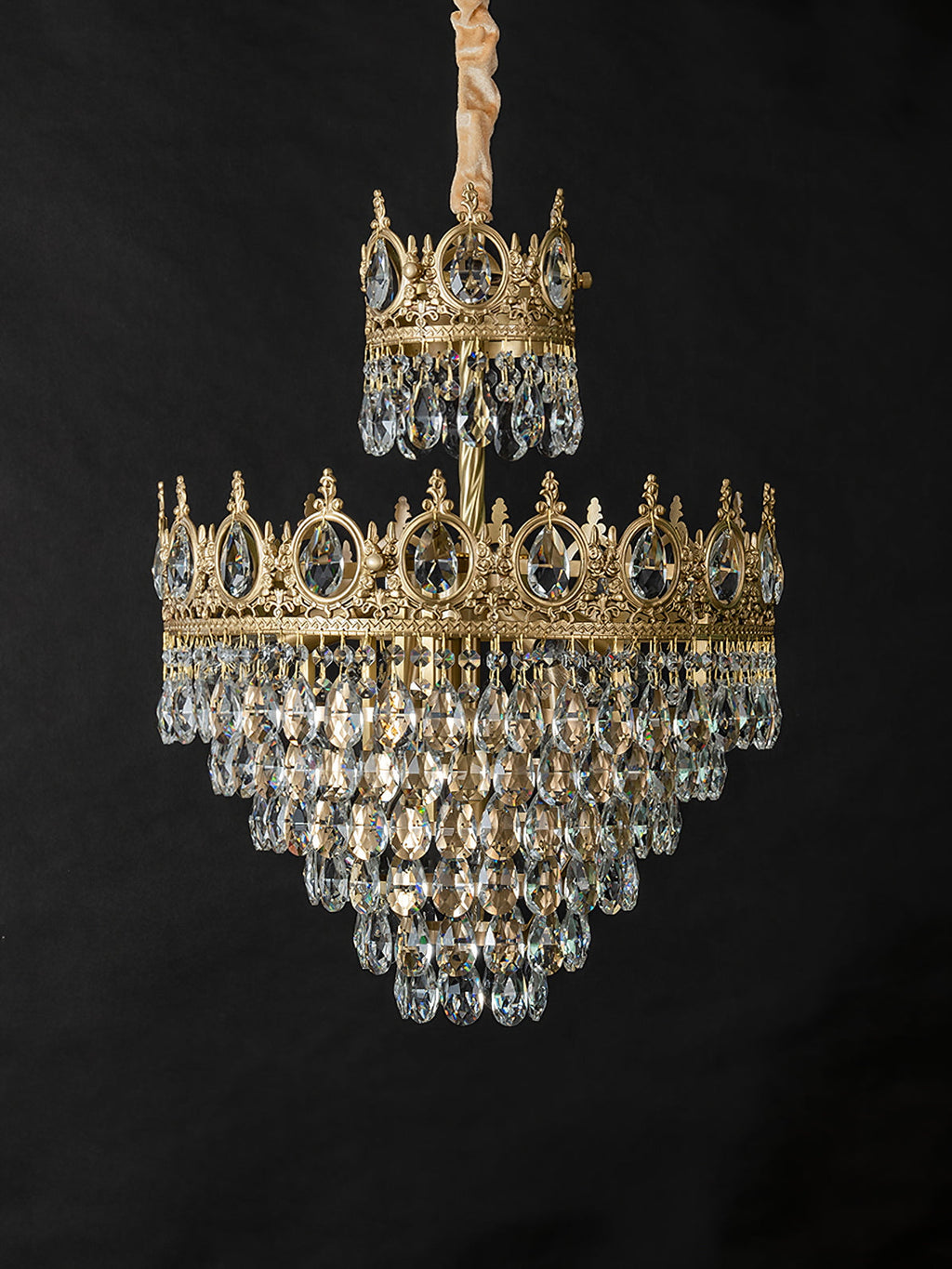 Vintage Crystal Crown Chandelier