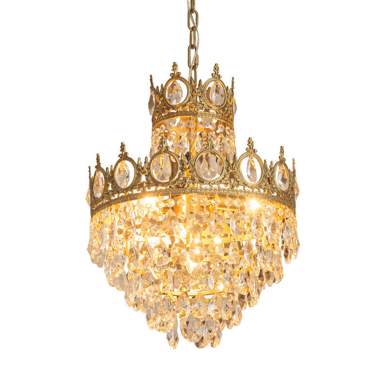 Vintage Crystal Crown Chandelier