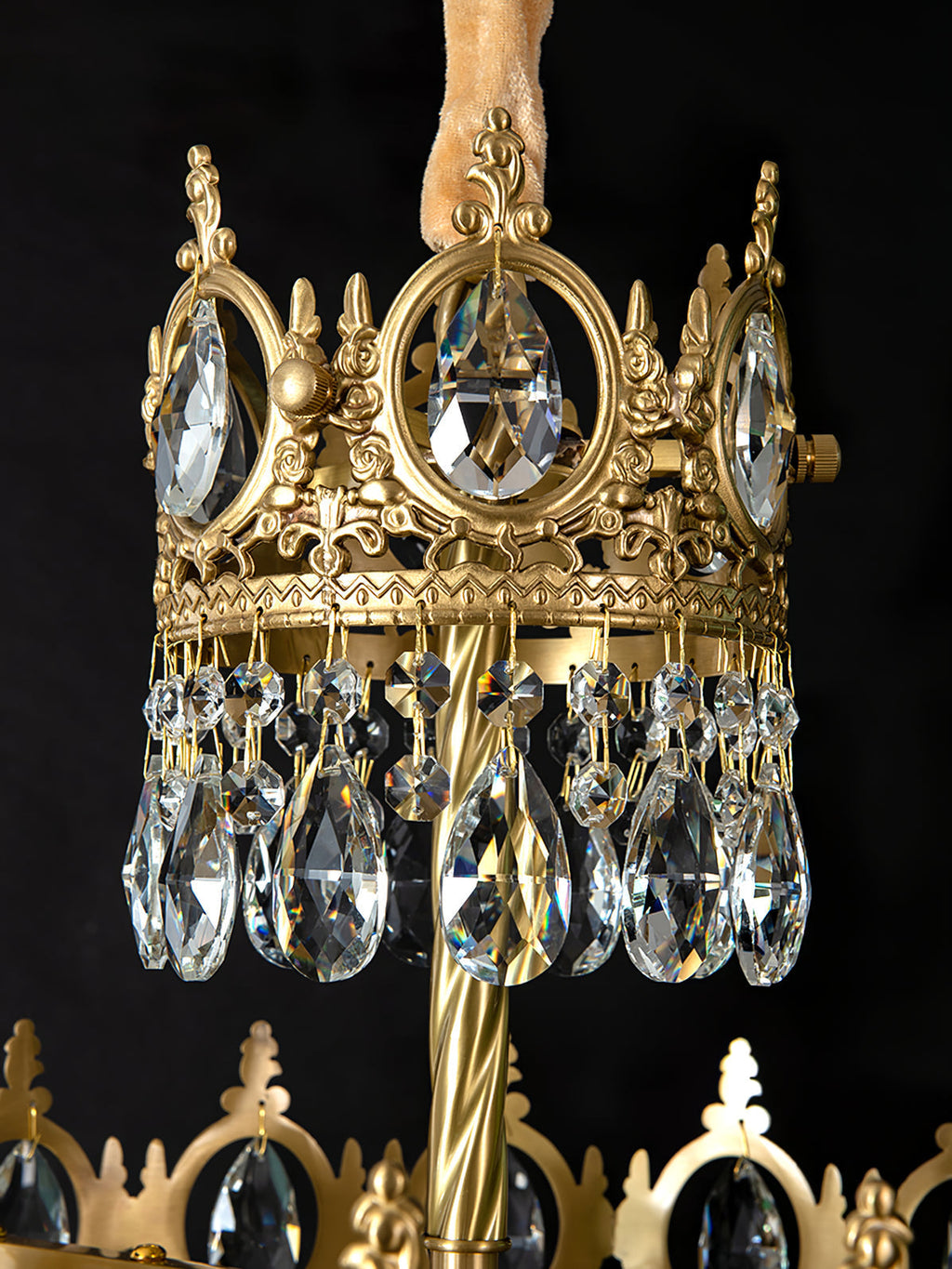 Vintage Crystal Crown Chandelier