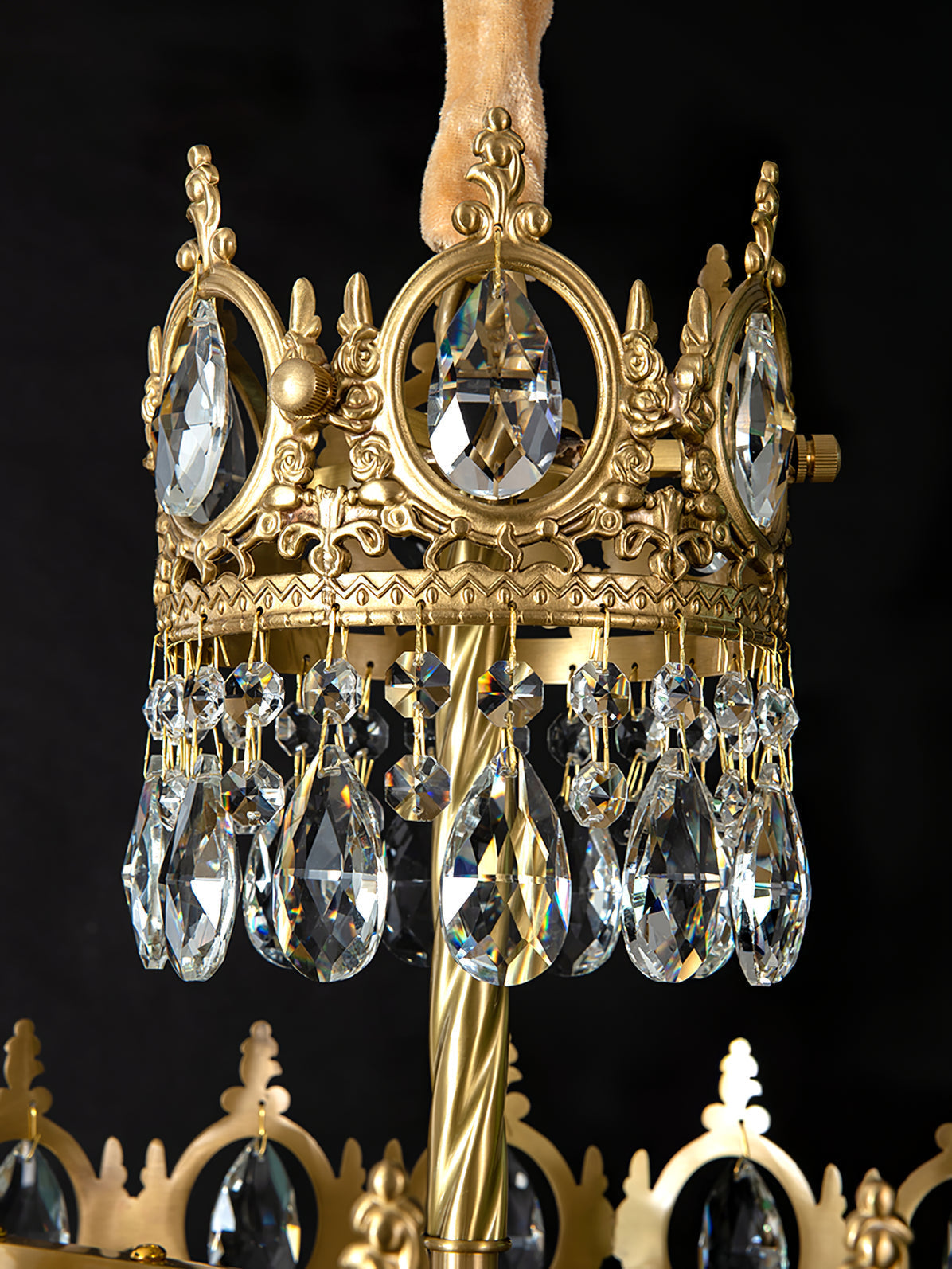 Vintage Crystal Crown Chandelier