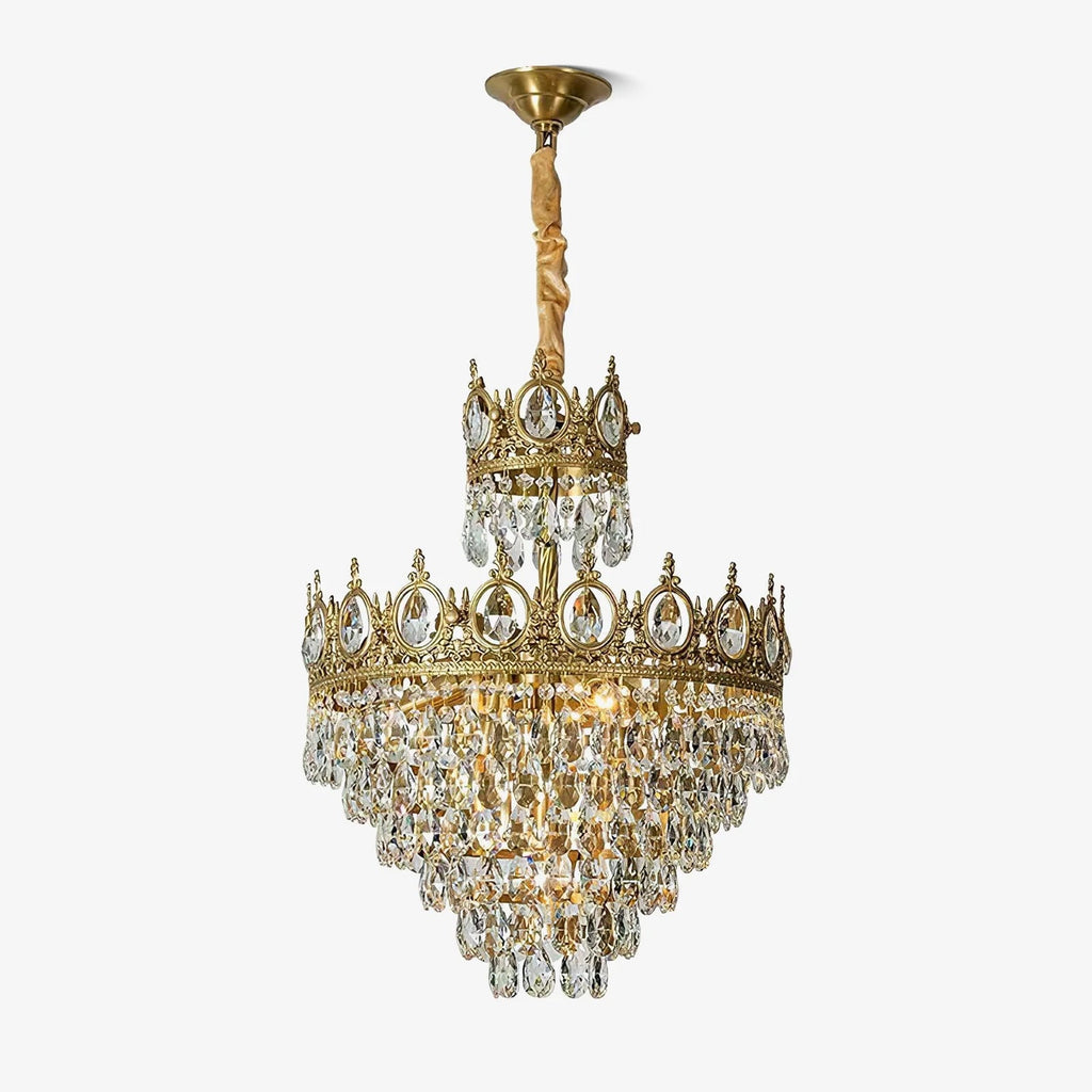 Vintage Crystal Crown Chandelier